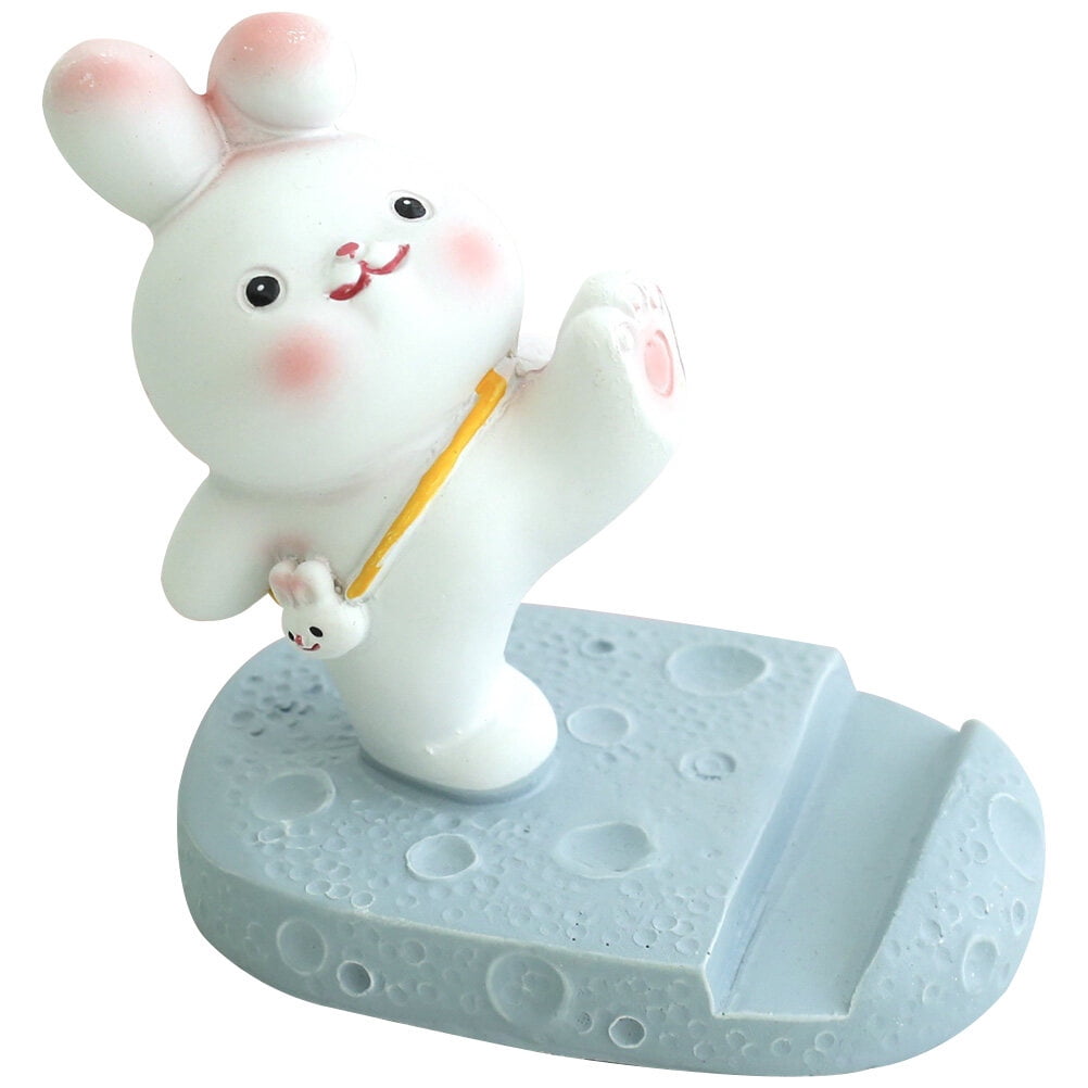 Miangastore Bunny Phone Stand Cartoon Rabbit Phone Holder Desktop Mobile Phone Stand Home Decor