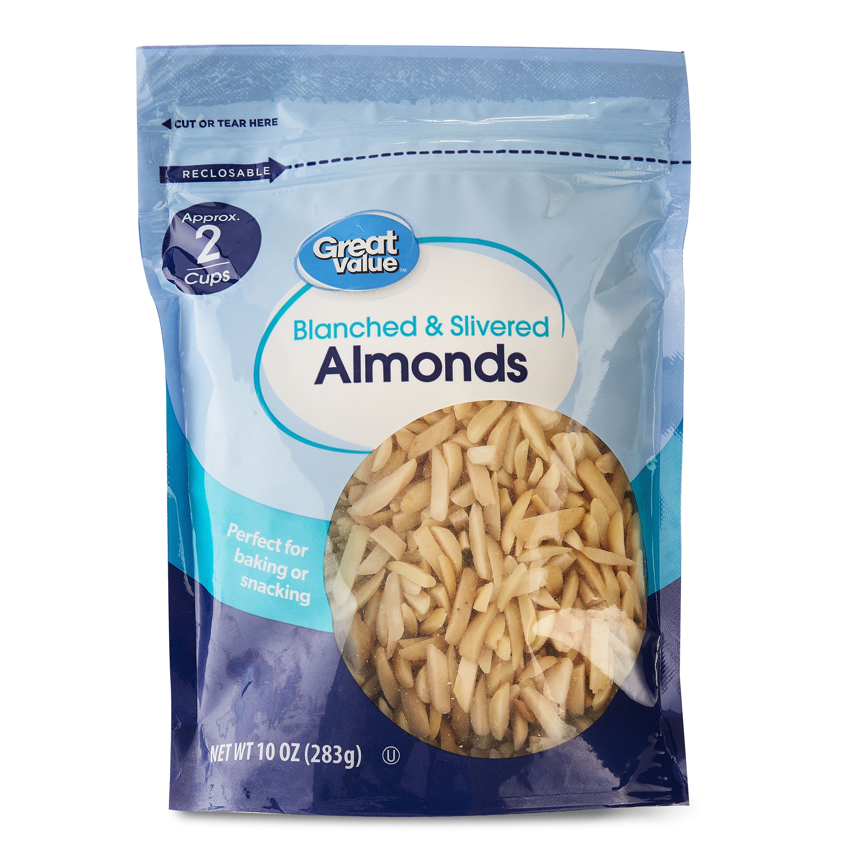 Great Value Toasted Sliced Almonds 10 oz, high-quality nuts for