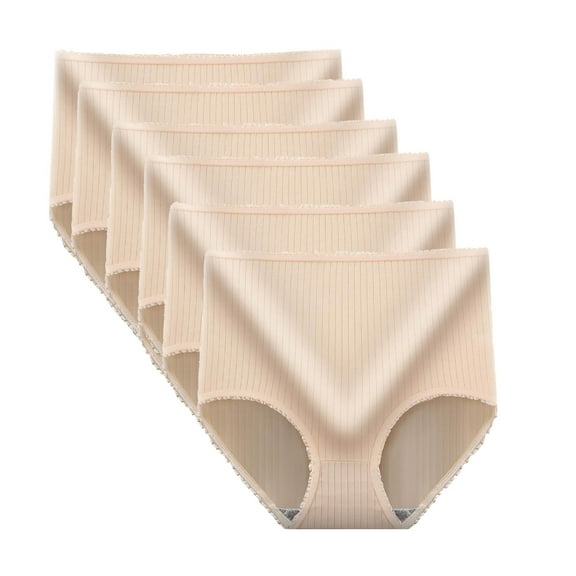 jobturf Womens Underwear 6 Pack High Waist Tummy Control Briefs Butt Lift Shaping Comfortable Breathable Hipsters Panties