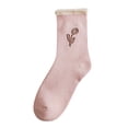 thumbnail image 3 of Womens To Keep Warm Sock Colorful Lightweight Cotton Athletic Socks Sports Socks Sock Pink, 3 of 4