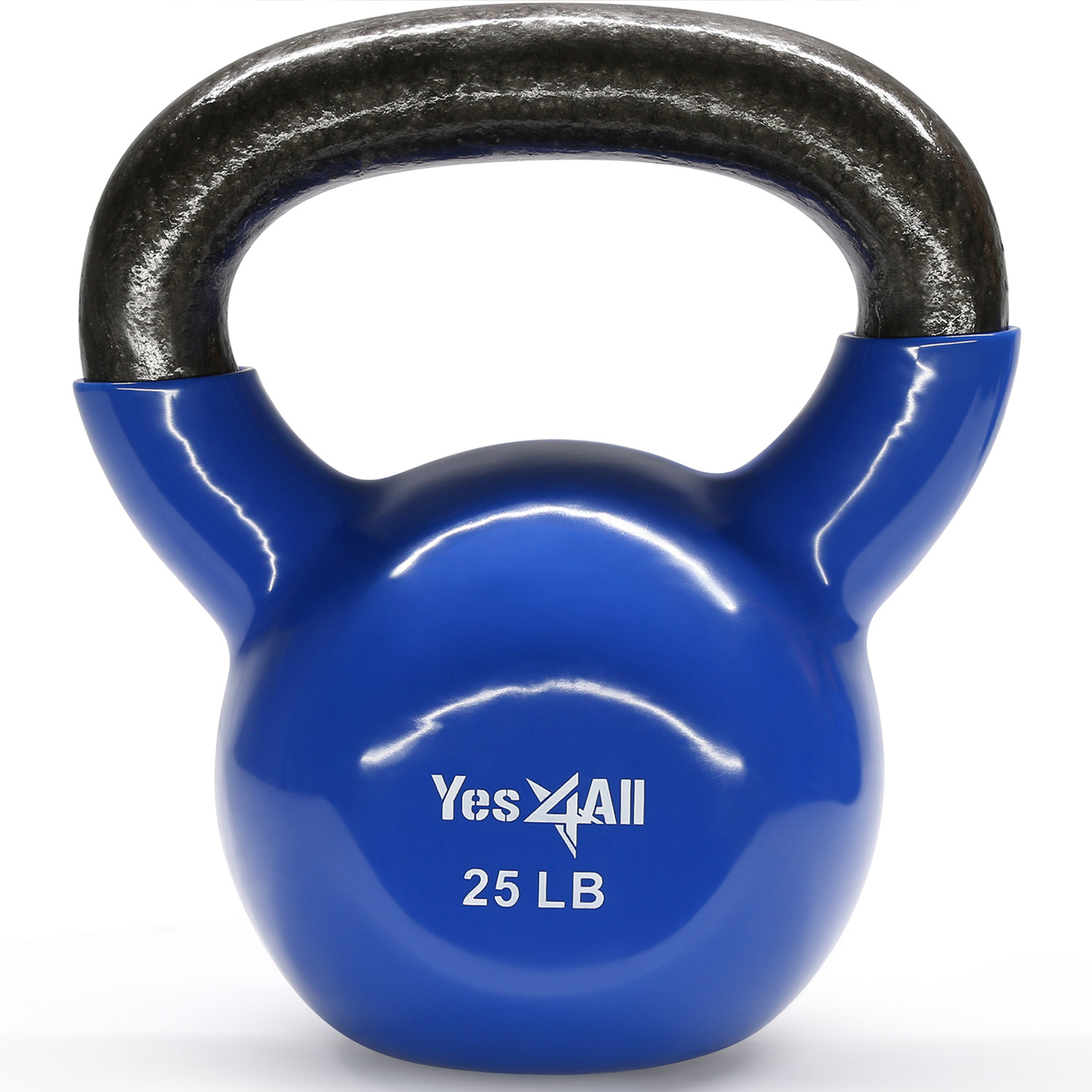 Yes4All Vinyl Coated Kettlebell Great for Full Body Workout, 25 lbs