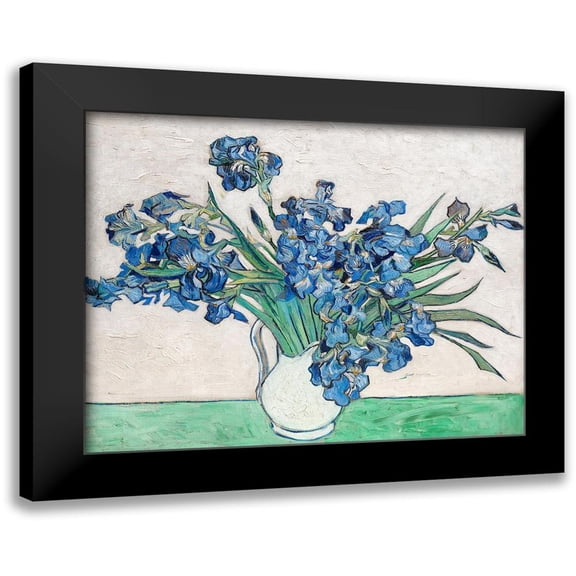 Van Gogh, Vincent 14x12 Black Modern Framed Museum Art Print Titled - Irises (1890)