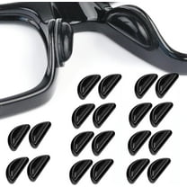 GoXteam 20 Pairs (Black) Eyeglass Nose Pads, Comfort Soft Silicone Glasses Nose Pad, Anti-Slip Air Chamber Glasses Grips For Eyeglasses and Sunglasses