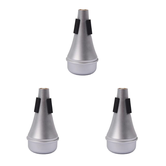 maskred Sax Handy Installation Instrument Accessories Practicing Prop Trumpet Mute for Beginners Multicolored Sound Dampener Silver 3Set