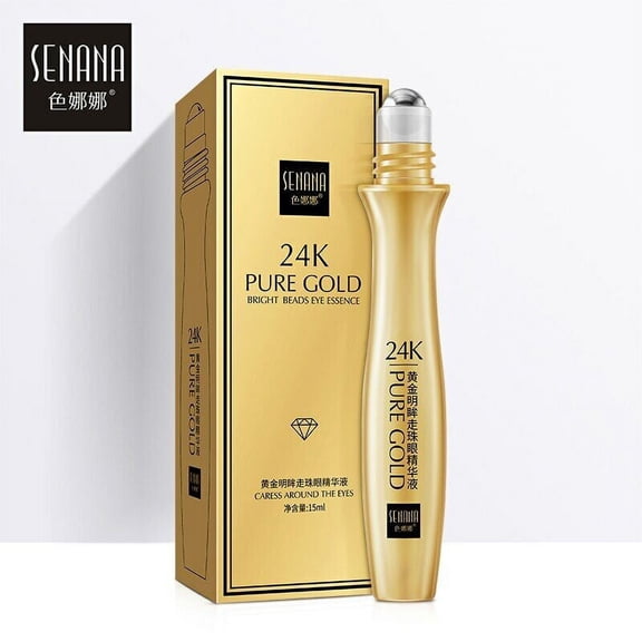 24K Gold Roll-on Puffy Eye Cream Dark Circles Puffiness Anti-Aging Fine Line