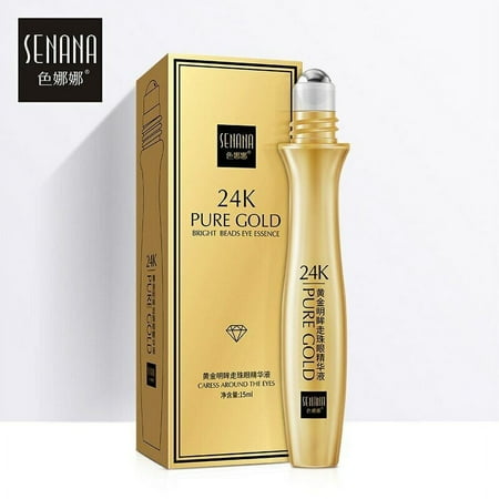 24K Gold Roll-on Puffy Eye Cream Dark Circles Puffiness Anti-Aging Fine Line
