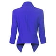 thumbnail image 4 of MixMatchy Women's Casual Work Solid Open Front 3/4 Sleeve Blazer Jacket with Plus Size, 4 of 4