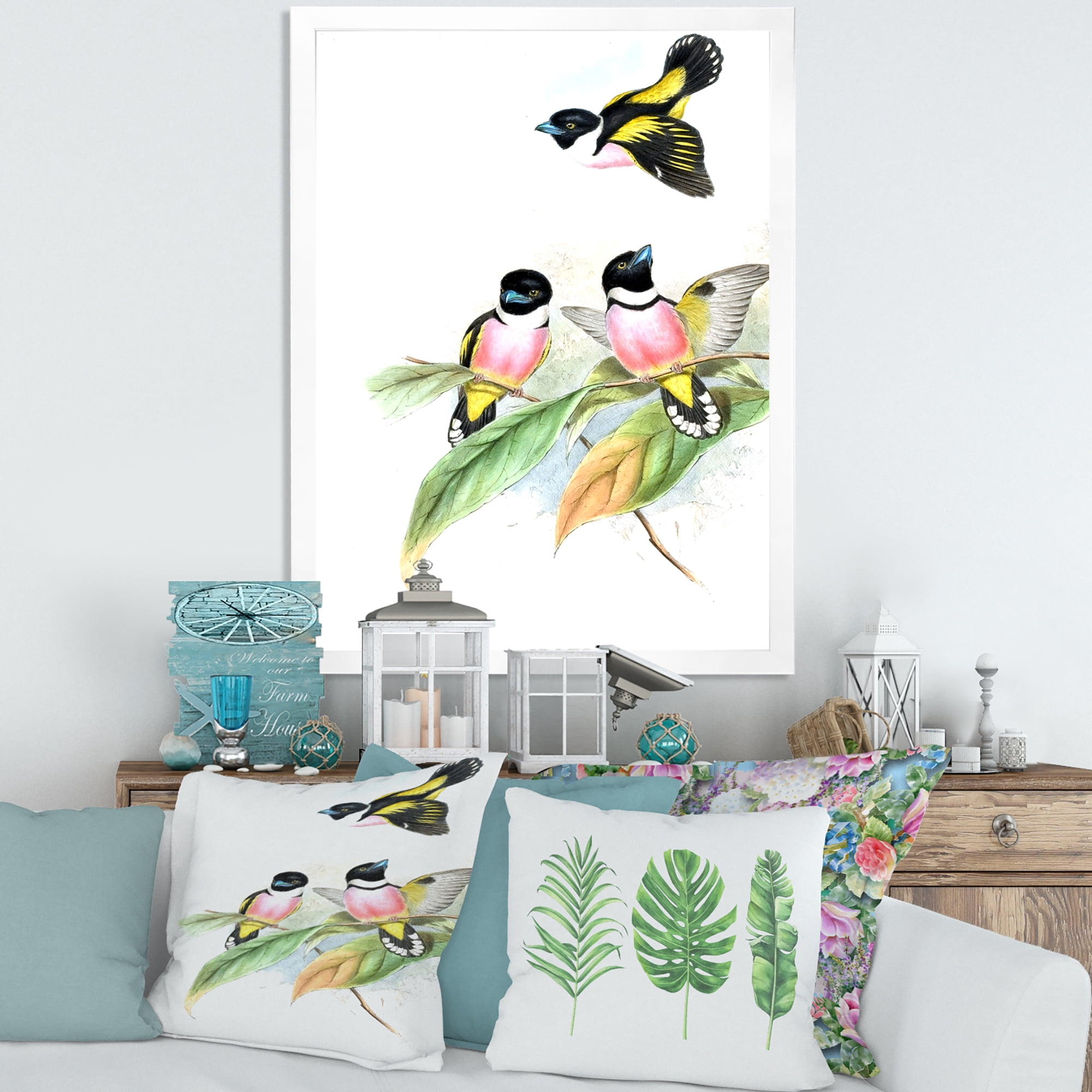 Designart 'Ancient Birds III' Traditional Framed Art Print