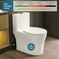 thumbnail image 3 of Casta Diva Round Toilet White 1-Piece Toilet for Small Bathrooms, Power Dual Flush and MAP 1000g (Seat Included), 12'' Rough-in, 3 of 12