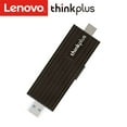thumbnail image 3 of thinkplus TU202 128GB USB3.0 & Type-C Dual-Port Flash Drive - High-Speed 450MB/s Read, 350MB/s Write - Zinc Alloy Shell, Push-Pull Design - Compatible with Smartphones, Tablets, Laptops, PCs - OTG, 3 of 7