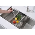 thumbnail image 4 of 36 Inch Drop In & Undermount Kitchen Sink, Single Bowl Stainless Steel Kitchen Sink, Deep Basin Rust Resistant Farmhouse Sink with Noise Canceling Technology Brushed Silver, 4 of 9