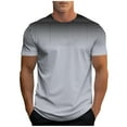 thumbnail image 3 of Wavsuf Plain T Shirts Men Short Tees Sleeve Elasticity Comfortable Fashionable Round Neck T Shirt Gray Size 2XL, 3 of 6