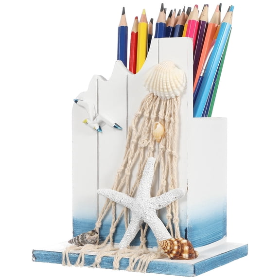 OUNONA Wooden Desk Organizer Set for Home Office, White Desk Accessories and Decorative Storage Solution