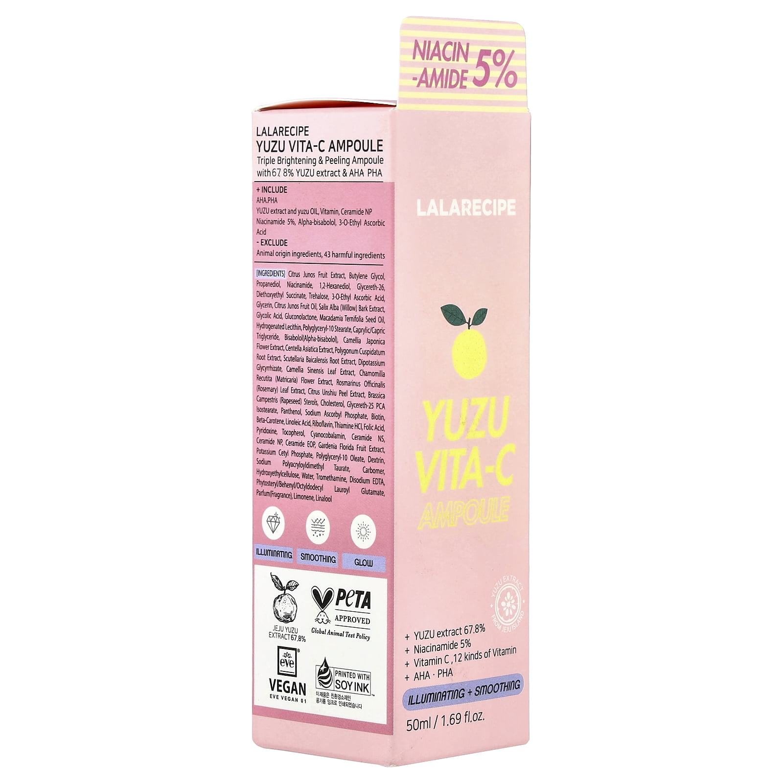 Lalarecipe Yuzu Vita-C Ampoule, 1.69 fl oz (50 ml)