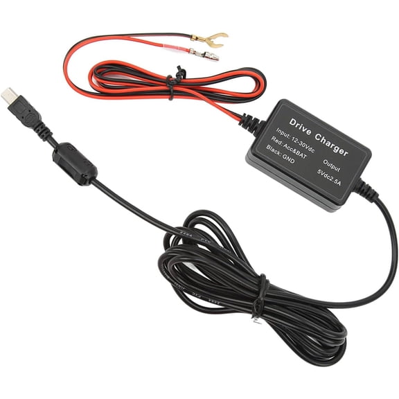 mistyhony Car Dash Camera Power Cord,Dash Cam Hardwire Kit 12V30V to 5V USB Adapter Low Voltage Camera for Mirror Cam Navigator Detector