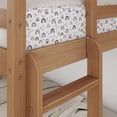 thumbnail image 4 of Now Furniture Wooden Twin over Twin Bunk Bed for Kids, Pecan, 4 of 6