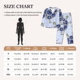 thumbnail image 4 of Gukieu Turtle with Blue Stones Print Women's Long Sleeve Pajama Set, Button Top Elastic Pocket Pajama Pants Two Piece Set Home Wear-X-Large, 4 of 7