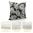 thumbnail image 4 of Chilfamy Vintage Floral Pillow Covers Black Old White Floral Outdoor Decorative Throw Pillow Covers Farmhouse Rustic Pillowcases Cushion Covers for Couch Bedroom Sofa Chair Car White, 4 of 5