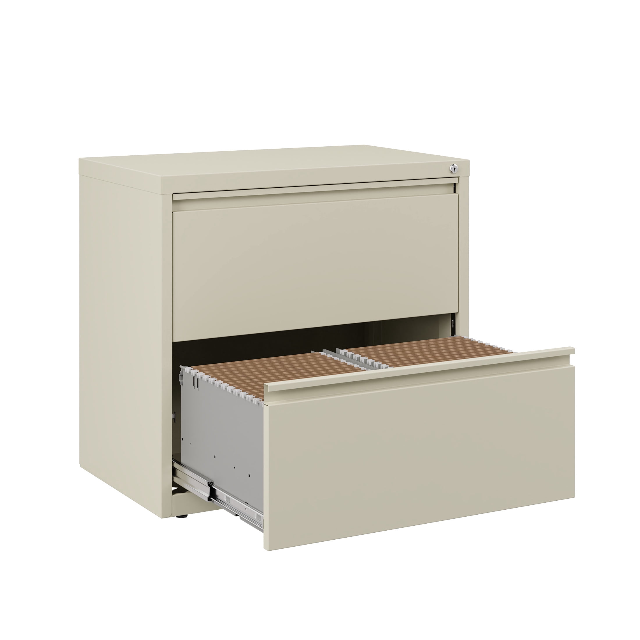 Hirsh 30 inch Wide 2 Drawer Metal Lateral File Cabinet for Home and Office, Holds Letter, Legal and A4 Hanging Folders, Putty