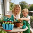 thumbnail image 5 of 8Pcs Gardening Tool Set Complete Garden Kit With Tools Apron Gloves & Storage Bag(Green-23X14.8X13Cm), 5 of 6