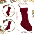thumbnail image 3 of Cute Christmas Stocking Hanging Ornament, Solid Color Twists Knitting Stockings Pendant Decoration For Fireplace, Shop Window And Xmas Tree, 3 of 5