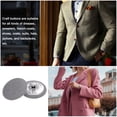 thumbnail image 5 of Unique Bargains 10pcs 36L Fabric Cloth Covered Button 23mm Round Metal Shank Sewing Buttons for Suits Dress Blouses, Grey, 5 of 5