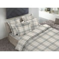thumbnail image 2 of Dormisette  Luxury German Flannel 6-ounce Hemstitch Bed Sheet Set grey/ivory plaid Queen Flannel, Cotton Striped, Plaid Farmhouse, Modern &, 2 of 5