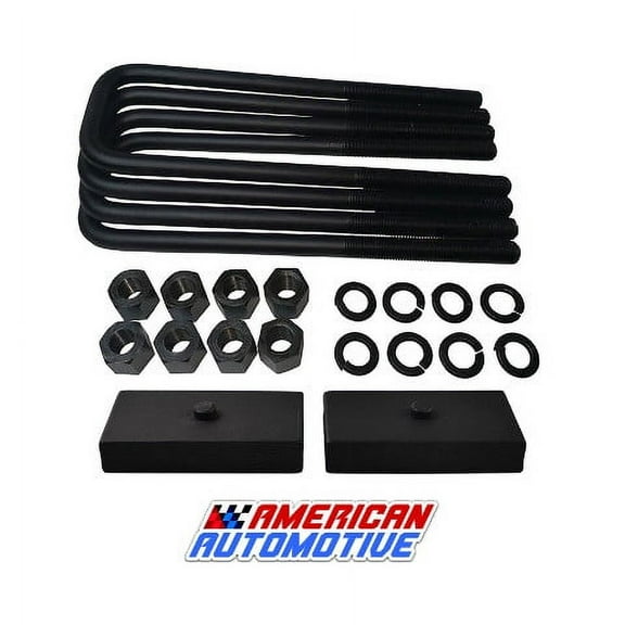 For Tacoma 6-Lug, Tundra 6-lug 1" Rear Suspension Lift Blocks 12" U Bolts 2WD