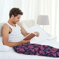 thumbnail image 5 of Naloa Rose Flowers Pajama Pants Men, PJ Bottoms, Sleep & Lounge Pants-XX-Large, 5 of 6