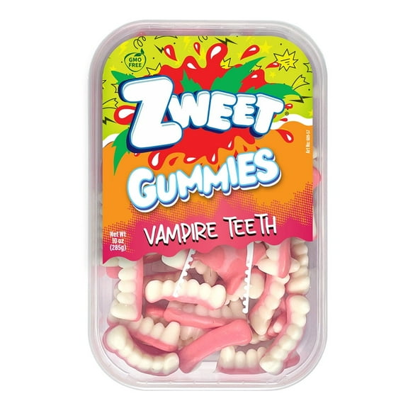 Zweet Vampire Teeth Gummies, Tasty & Colorful Toddler Snacks, 10 oz