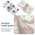 thumbnail image 3 of Paños para eructos para bebés, trapos para eructos para bebés, 6 capas de paños para eructos de algodón grandes extra absorbentes y suaves, 3 of 5