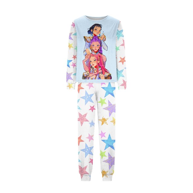 KPop Demon Hunters Christmas Pajamas Matching Family Christmas Pajamas for Christmas Gift PJS Sets for Women Men Baby Kids