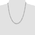 thumbnail image 2 of Auriga Fine Jewelry 925 Sterling Silver Rhodium-plated 4.5 mm Figaro Anchor Chain Necklace for Men 22", 2 of 7