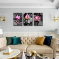 thumbnail image 4 of Canvas Wall Art for living room bathroom Wall Decor for bedroom kitchen artwork Canvas Prints green plant flowers painting 12" x 16" 3 Pieces Modern framed office Home decorations family picture, 4 of 6