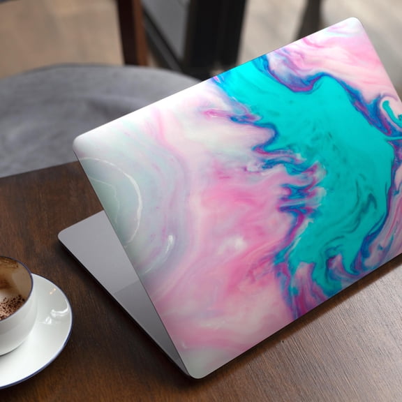 DesignSkinz Marbleized Pink and Blue Paradise V432 Full-Body Skin Decal Wrap Cover for MacBook 12" Retina (A1534)