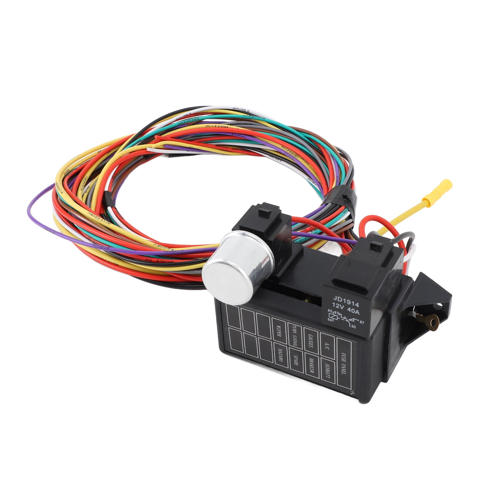 BIMZUC 8 Circuit Wire Harness Kit Safe Heat Resistant Stable Reliable Electrical Wiring For Rat Rods Sand Cars Classic Cars Hot Rods 10.24 inches / 26 cm[cite: 1]
