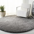 thumbnail image 3 of SAFAVIEH Royal Ronnette Solid Plush Shag Area Rug, Grey, 6'7" x 6'7" Round, 3 of 8