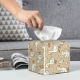 thumbnail image 6 of Lsque cute geese and chicks Printed Tissue Box Cover Holder, Facial Paper Organizer Dispenser,Square with Bottom Belt, PVC Leather Decorative Organizer, 6 of 7