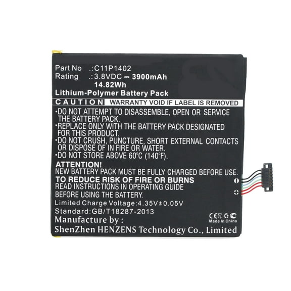 Batteries N Accessories BNA-WB-P8648 Tablets Battery - Li-Pol, 3.8V, 3900mAh, Ultra High Capacity Battery - Replacement for Asus C11P1402 Battery