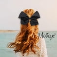 thumbnail image 3 of Motique Accessories 8 inch Grosgrain Hair Bow for Women and Girls (Black), 3 of 4