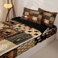 thumbnail image 2 of Erosebridal Cabin Patchwork Zipper Full Size Comforter Sets with Fitted Sheet and 2 Pillowcases,Deer Bear Woodland Print Zipper Bedding Set For Boys,Black Reversible,4 Pieces, 2 of 5