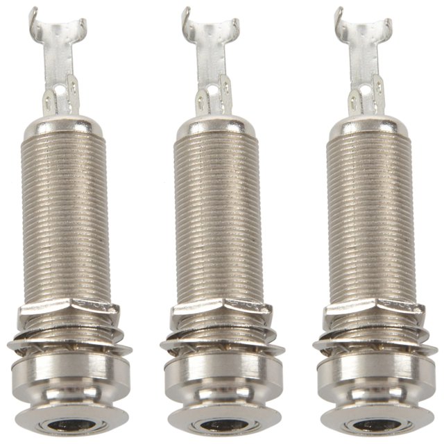 30PCS Pastilla de Guitarra Endpin Salida Jack Correa de NíQuel Cerradura Cromo