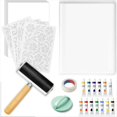 thumbnail image 1 of Kit de Planchas de Gel para Impresión, con Plancha de Gel de 5" X 7", Rodillo Brayer, Pintura Acrílica, Papel de Impresión A5 y Herramientas Esenciales para el Arte., 1 of 5