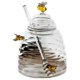 thumbnail image 1 of Clear Honeys Glass Bottle - Sealed Beehive-Shaped Honey Jar with Honeycomb Pattern, Kitchen Supplies, Lids Included, 1 of 5