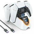 thumbnail image 1 of Playstation 5 Controller Estación de Carga, Cargador Dual de Controles para PS 5 Controller, Soporte de Carga Rápida para PS5 con Cable de Carga Tipo-c, 1 of 8
