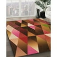 thumbnail image 2 of Ahgly Company Indoor Square Patterned Papaya Orange Area Rugs, 3' Square, 2 of 6