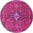 thumbnail image 1 of Ahgly Company Indoor Round Medallion Pink Traditional Area Rugs, 8' Round, 1 of 4