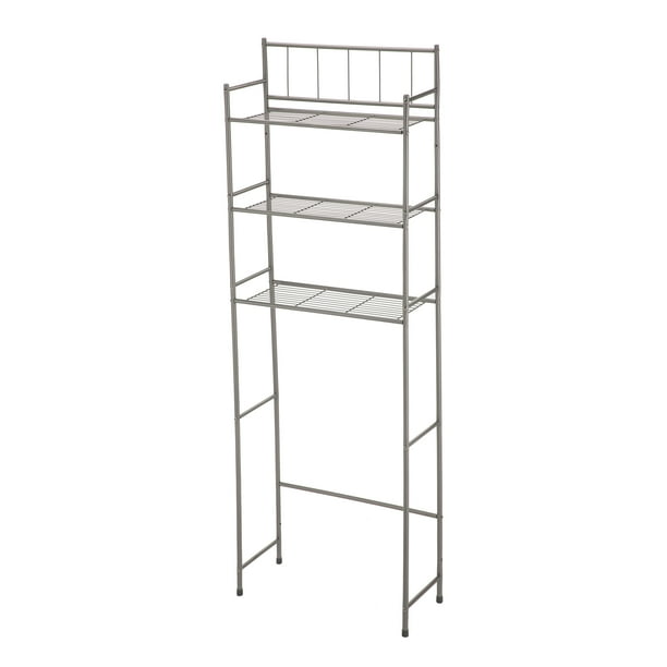 Mainstays 4 Piece Steel Satin Nickel Bath Shelves Set 10 lb Capacity