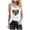 White, variant on Women's Camisole Tank Top Heart Leopard Sleeveless Print Loose Casual Undershirt