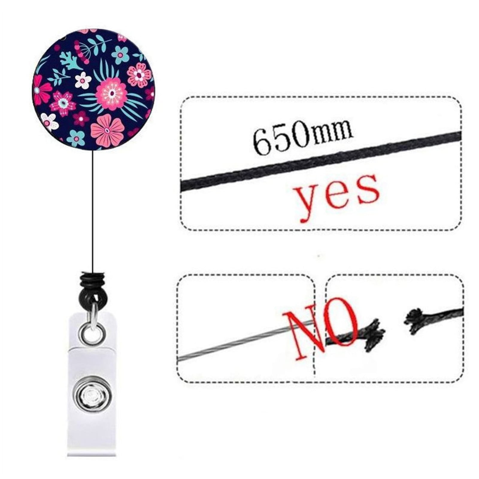Joberio Kralenlanyards voor ID-badges, Flower Teacher Lanyard | Bloem